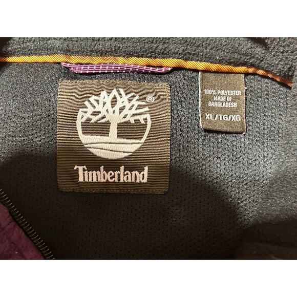 Timberland Jacket Women's Sz XL Purple Full Zip Embroidered logo outdoor fleece - Picture 3 of 6